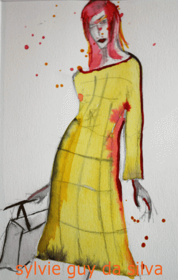 DESSIN-ROBE-JAUNE