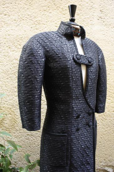 Détail manteau tweed